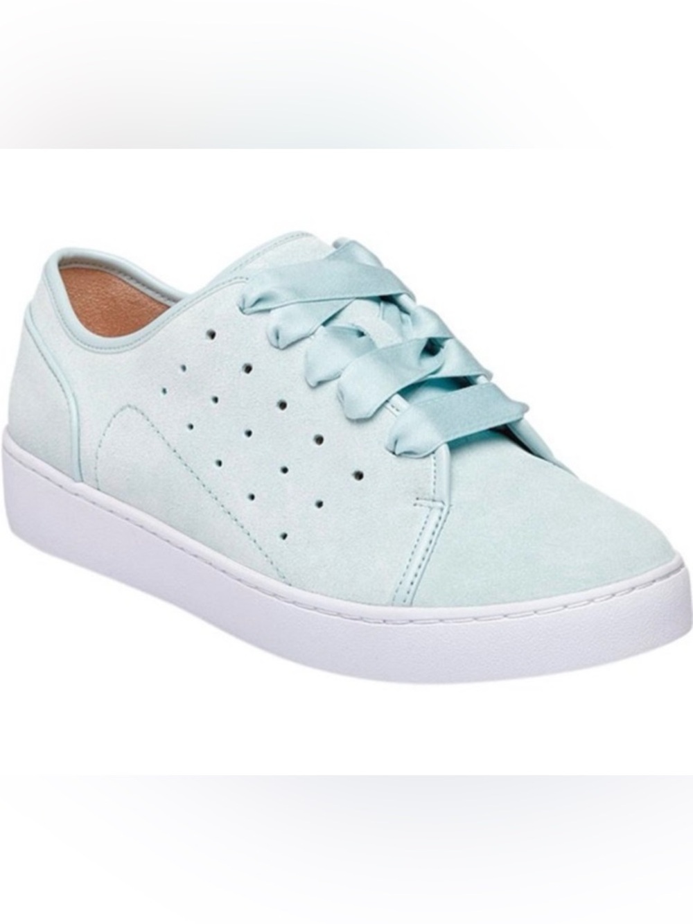NIB • Vionic Splendid Keke Suede Lace-up Sneakers in Mist • W7.5 • 2 Sets Laces!
